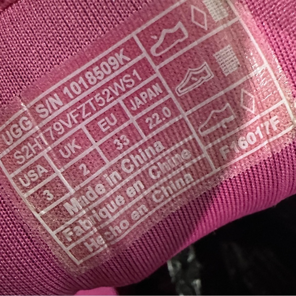 UGG Pink and Gray kids Rubber Boots sz.3 - Picture 6 of 6